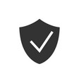 check shield black icon vector image vector image