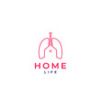 heart body home house life modern minimal logo vector image