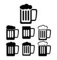 pint and beer icons vector image