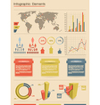 retro infographic elements vector image vector image