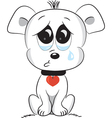sad dog vector image