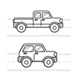 cars coloring book for kids pickup 4wd vector image