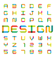 colorful paper alphabet vector image vector image