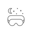 sleeping mask line outline icon vector image