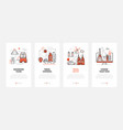 traveling and vacation - set line design style vector image