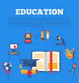 education poster with flat colorful icons vector image vector image