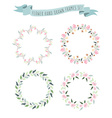 hand drawn pastel flower and floral frame vector image