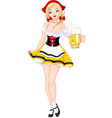 oktoberfest german girl vector image vector image