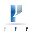 blue abstract glossy logo icon of a curved spiky vector image vector image