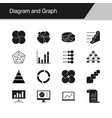 diagram and graph icons design for presentation vector image vector image