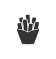 french fries silhouette glyph fast food vector image vector image