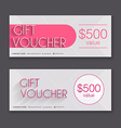 gift voucher template with colorful pattern vector image
