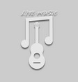 guitar sheet music and words vector image vector image
