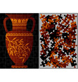 puzzle of greek amphora vector image