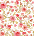seamless pattern watercolor flowers vector image