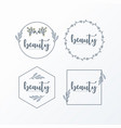 feminine logo simple bundle vector image