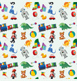 children toys seamless pattern vector image