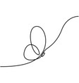 continuous line drawing flying butterfly vector image vector image