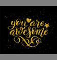 you are awesome hand written lettering vector image vector image