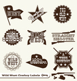 cowboy labels vector image vector image