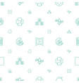 glossy icons pattern seamless white background vector image vector image