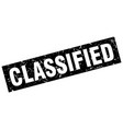 square grunge black classified stamp vector image