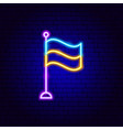 ukraine flag neon sign vector image vector image