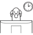 man looking at computer screen vector image