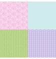 pastel seamless floral patterns vector image