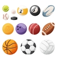 set of balls isolated vector image