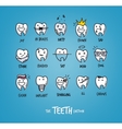 teeth happy characters vector image