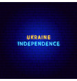 ukraine independence neon text vector image vector image
