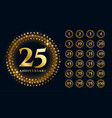 beautiful gold anniversary labels in premium style vector image