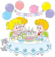 birthday cake vector image