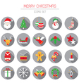 christmas icons objects vector image