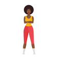 confident female fitness trainer vector image