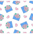 love letter valentines day seamless pattern vector image