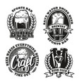 set beer on white background vector image