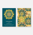 set of cards flyers brochures mandala vector image