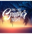 summer night palm trees in the night vector image