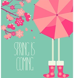 Scene with spring season theme 1 Royalty Free Vector Image