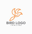 bird lineart logo design stock vector image