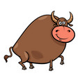 Bull farm animal character cartoon Royalty Free Vector Image