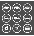 flat car icons set vector image vector image