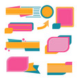 set colorful banners on white background vector image vector image
