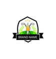 label party beer golf club logo design vector image