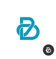 letter b line puzzle style logo vector image vector image