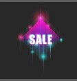 bright neon billboard with text sale sparkling vector image