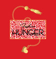 fashion hunger slogan t-shirt and animal vector image vector image