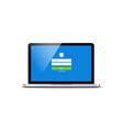 laptop login password on lock screen computer vector image